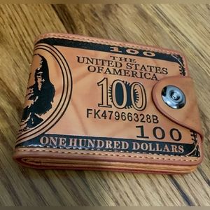 Mens Leather Bifold brown Wallet with sections, NWT